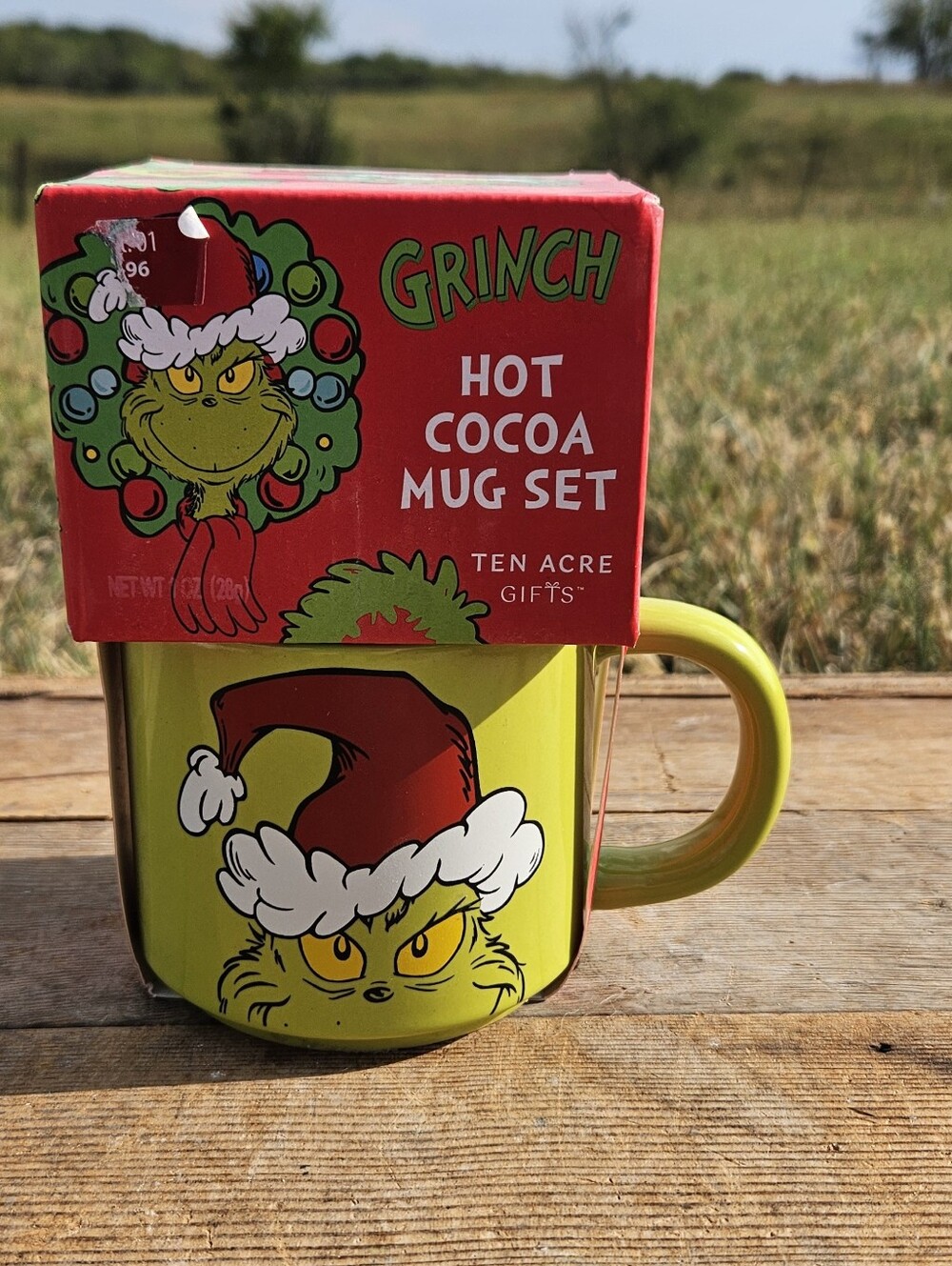 Dr Seuss The Grinch Hot Cocoa Mug Set Ten Acre Gifts Christmas Holiday Gift NEW